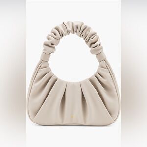 JW PEI GABBI RUCHED HOBO HANDBAG in IVORY